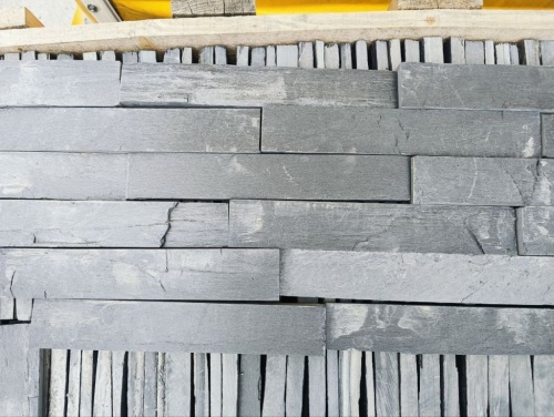 Плитка чёрная из натурального камня фасадная 30 см * 5 см, толщина 7 мм -30 мм купить в Коломне