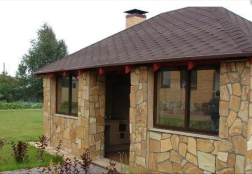 Плитняк златолит жёлтый для фасада 1,5-3 см купить в Коломне