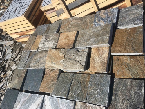 Плитка пилёная златолит Уральский для цоколя, отмостки купить в Коломне