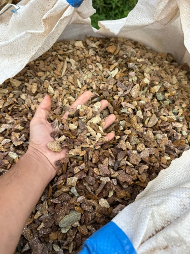 Златолит персиковый декоративная каменная крошка купить в Коломне