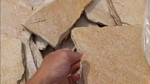 Плитняк златолит жёлтый золотистый для фасада 1,5-3см купить в Коломне