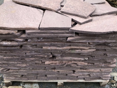 Плитняк лемезит бордовый для облицовки цоколя 20-25 мм  купить в Коломне