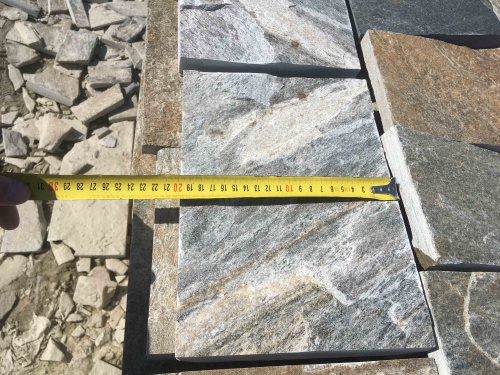 Плитка пилёная златолит Уральский для цоколя, отмостки купить в Коломне